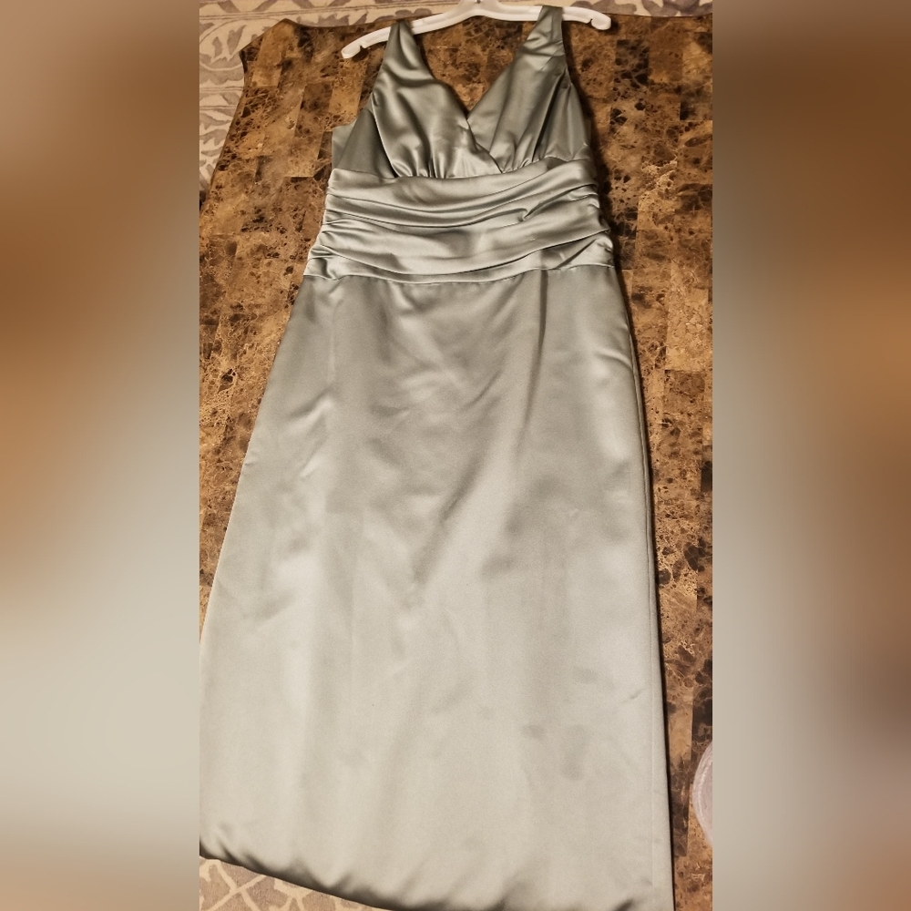 David's Bridal Satin dress Peridot Size 14